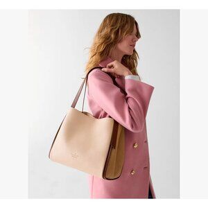 G Kate Spade Knott Colorblock Large Carryall Pebbled Leather KM662 NWT $399